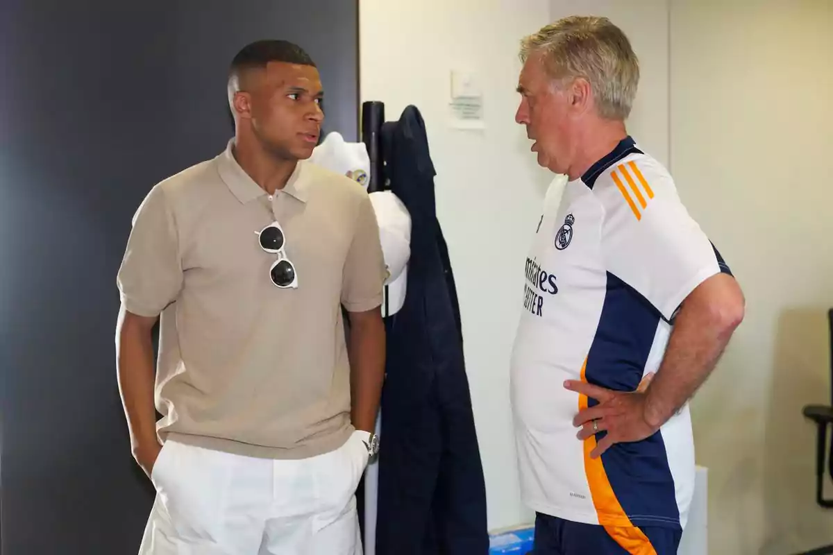 Mbappé y Ancelotti