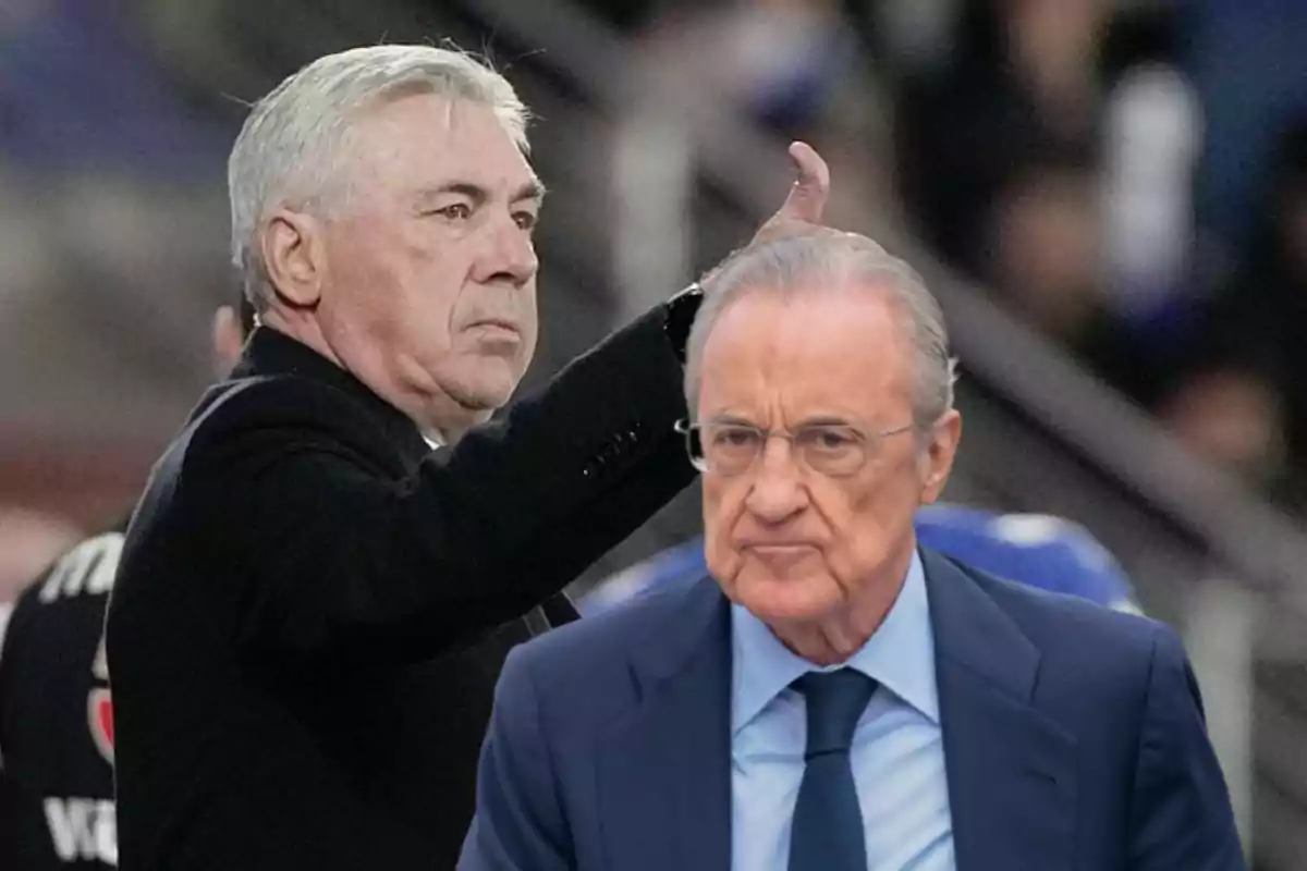 Carlo Ancelotti y Florentino Pérez