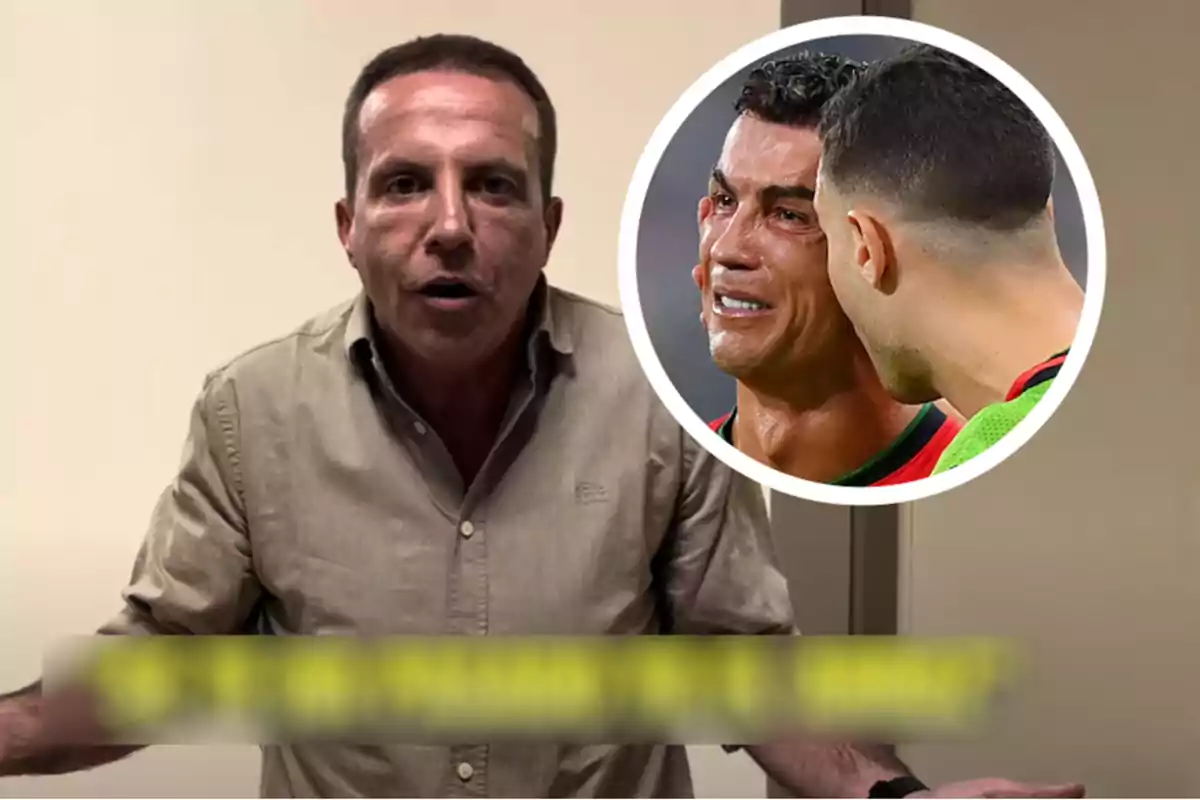 Cristóbal Soria y Cristiano Ronaldo llorando