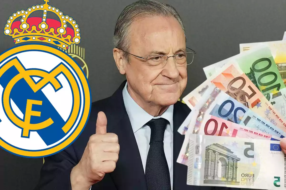 Florentino Pérez, dinero y escudo Real Madrid