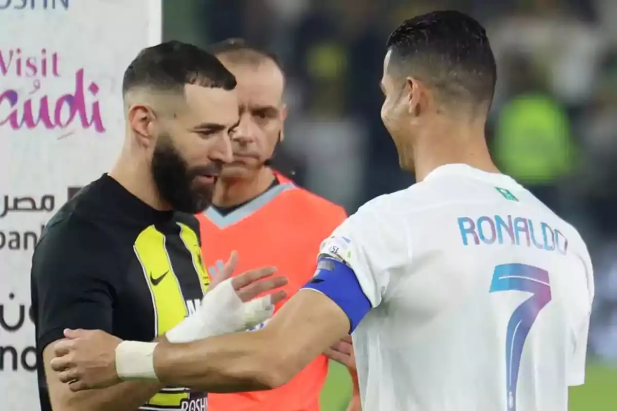 Karim Benzema y Cristiano Ronaldo en Arabia Saudí