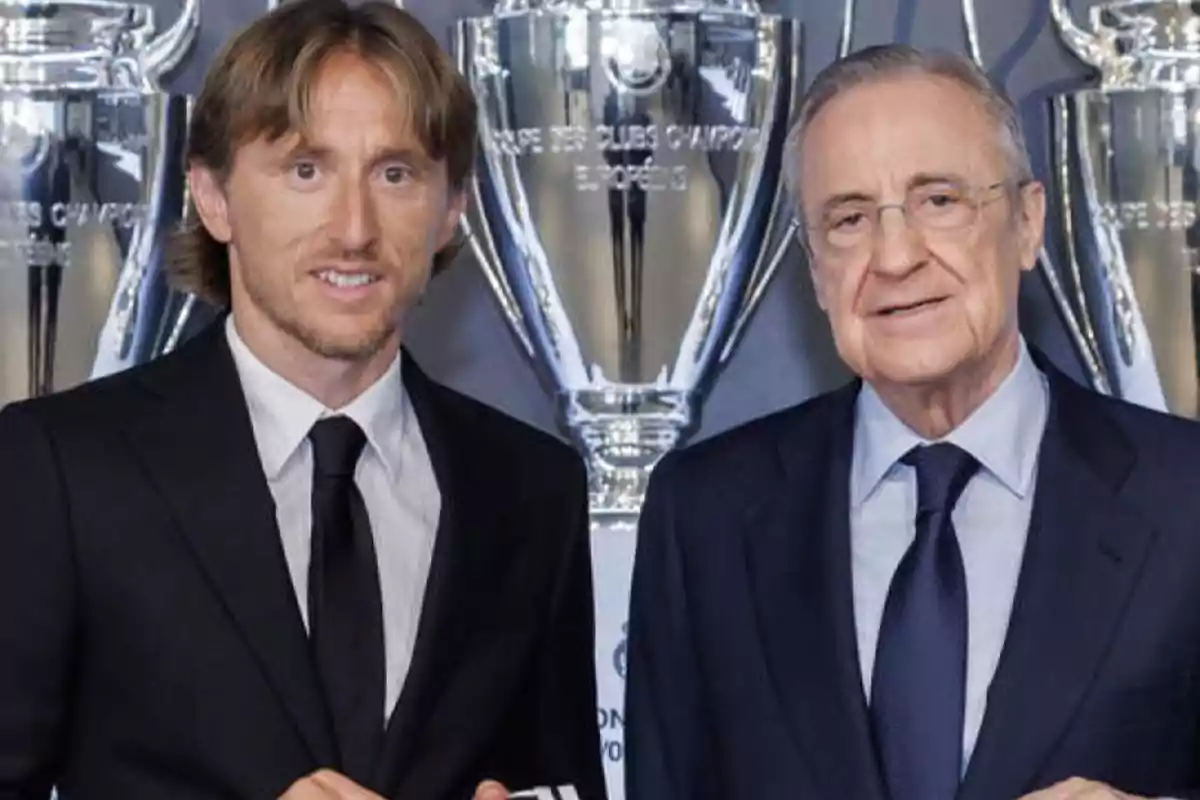 Modric y Florentino Pérez