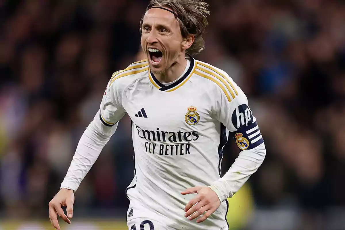 Luka Modric con el Real Madrid