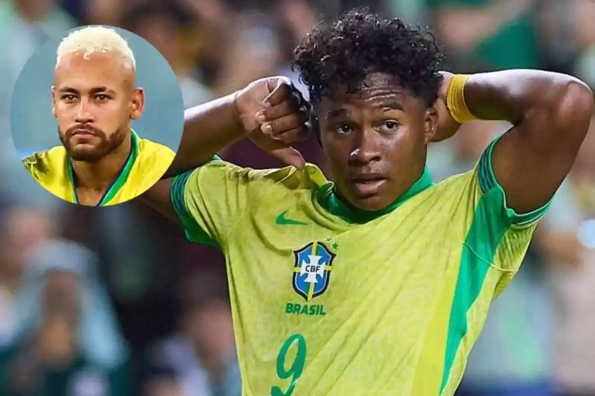 Endrick y Neymar de Brasil