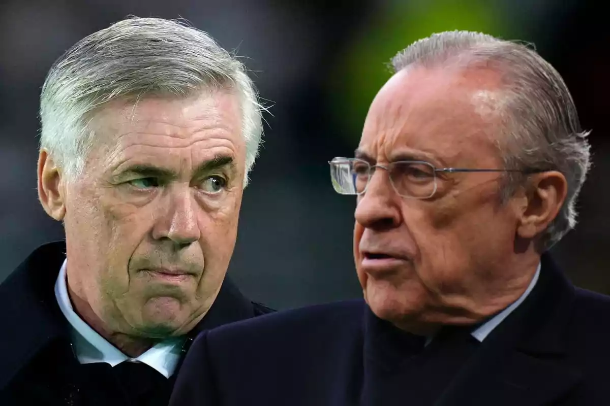 Carlo Ancelotti y Florentino Pérez