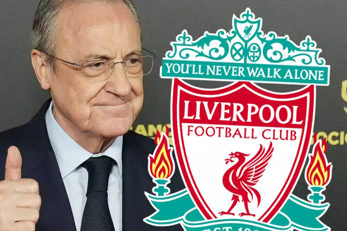 Florentino y escudo Liverpool