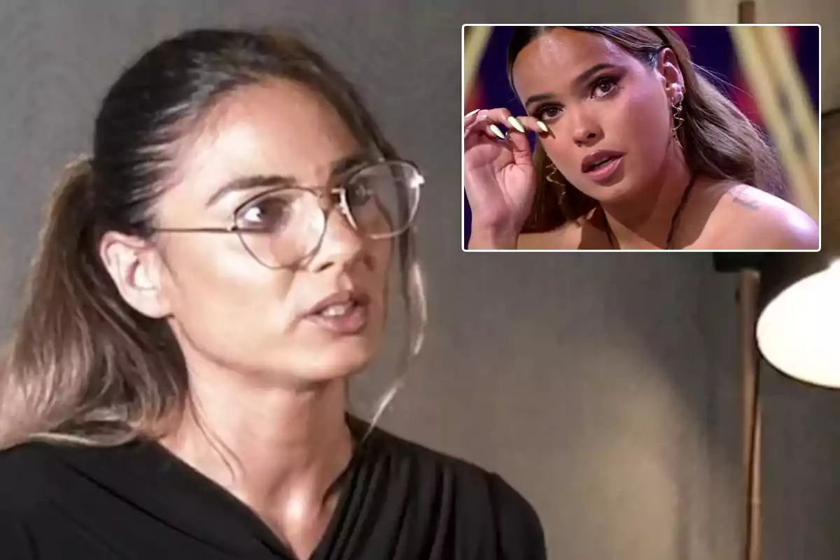Una mujer con gafas y cabello recogido habla mientras otra mujer aparece en un recuadro pequeño en la esquina superior derecha.
