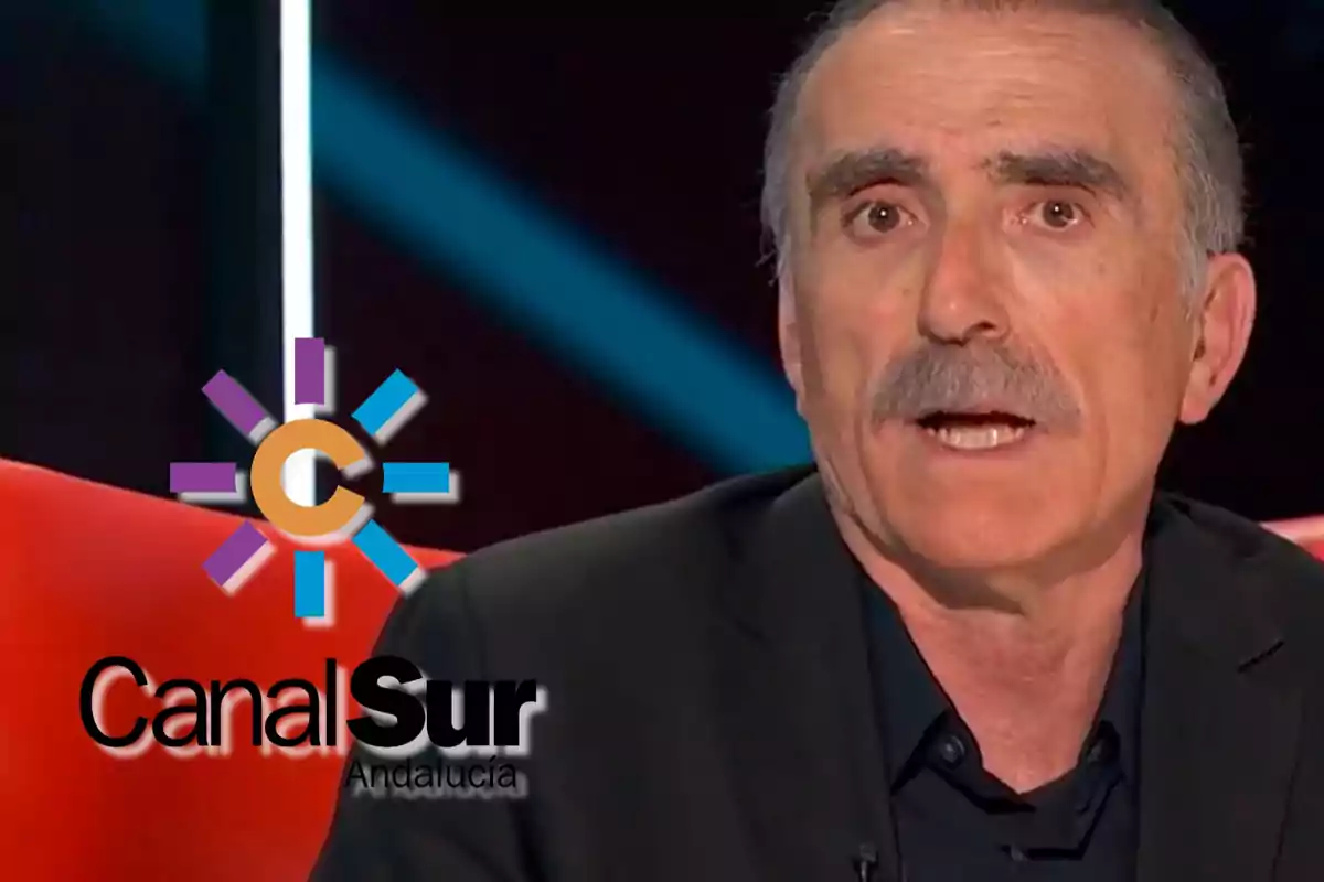 Un hombre hablando en un programa de televisión con el logo de Canal Sur Andalucía en la esquina.