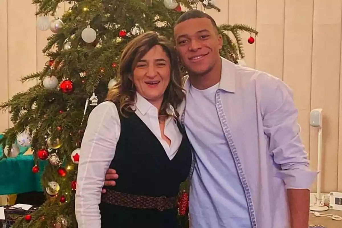 Mbappé y su madre