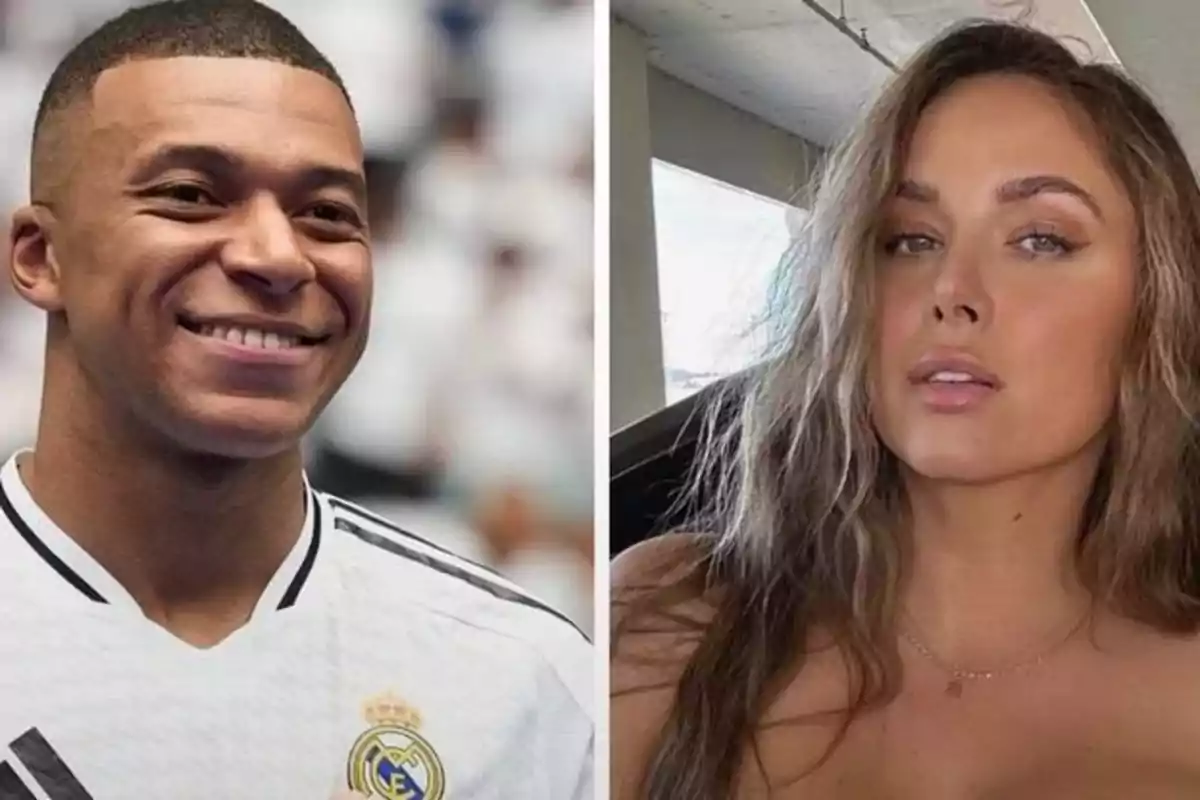 Mbappé y una mujer