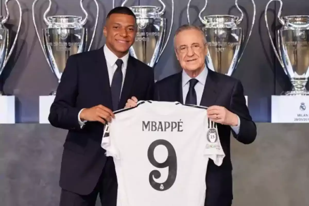 Mbappé y Florentino Pérez