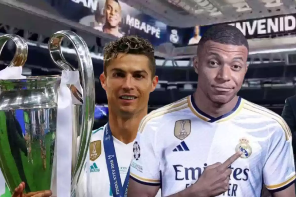 Cristiano Ronaldo y Mbappé del Real Madrid