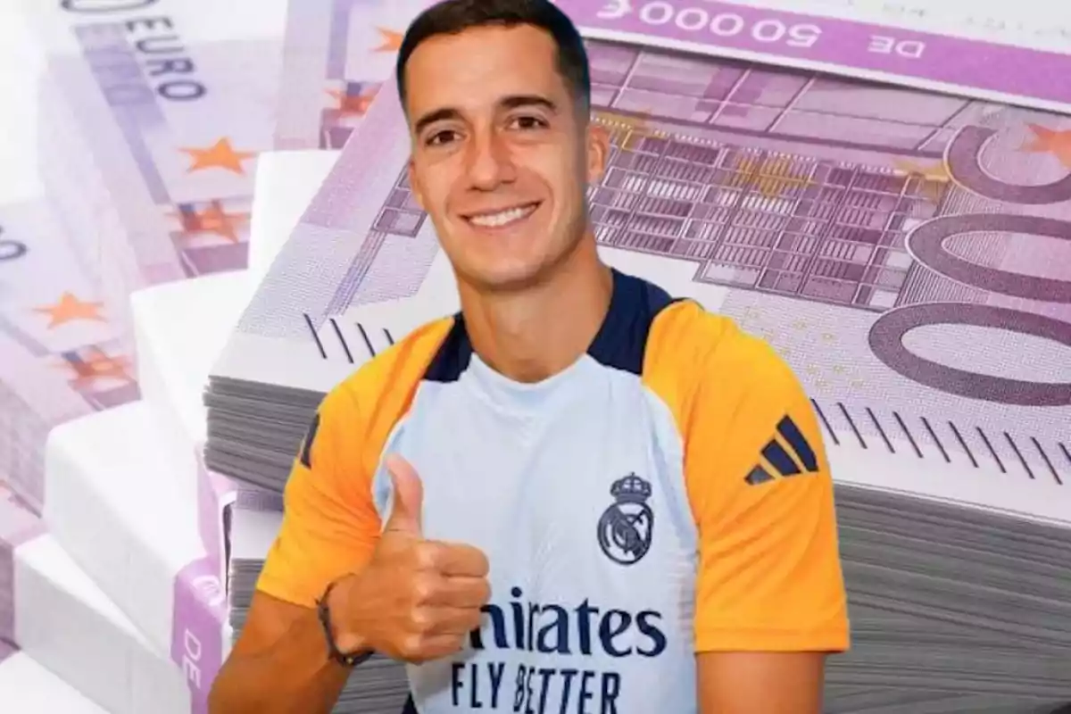 Lucas con fondo de dinero