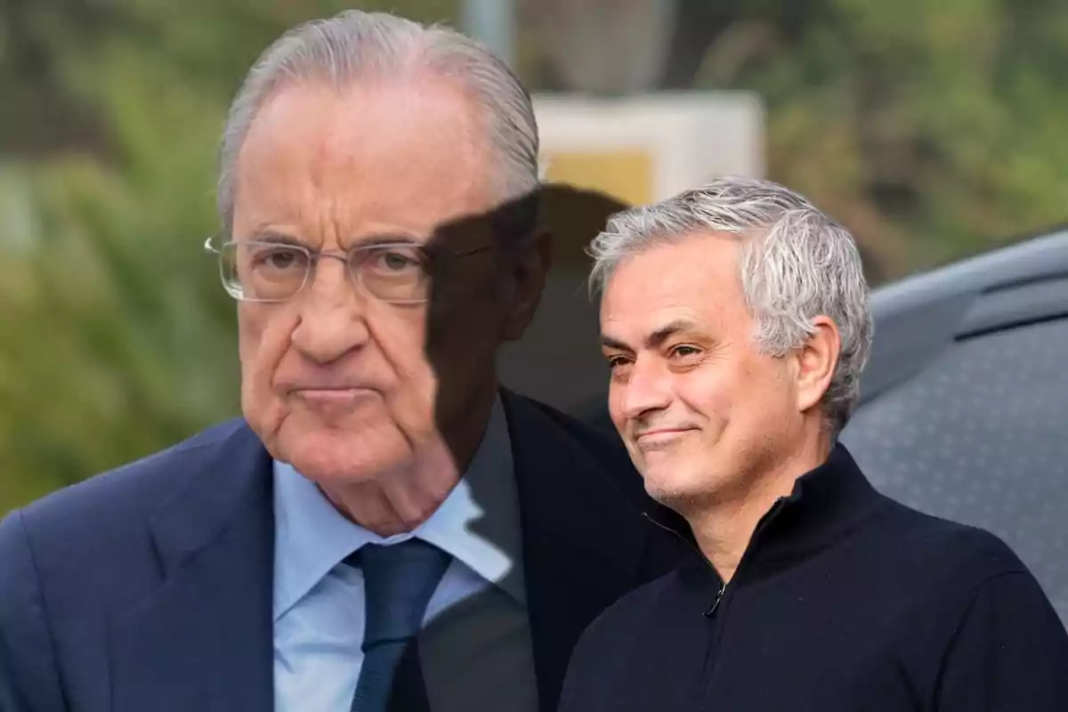 Dos hombres mayores con cabello canoso, uno con expresión seria y gafas, el otro sonriendo levemente, aparecen juntos en una imagen editada