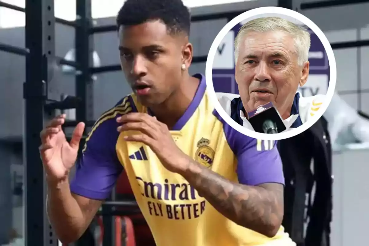 Rodrygo y Carlo Ancelotti