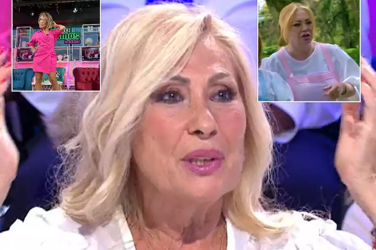 Una persona de cabello rubio aparece en primer plano mientras que en la parte superior hay dos imágenes más pequeñas con otras personas en diferentes escenarios.