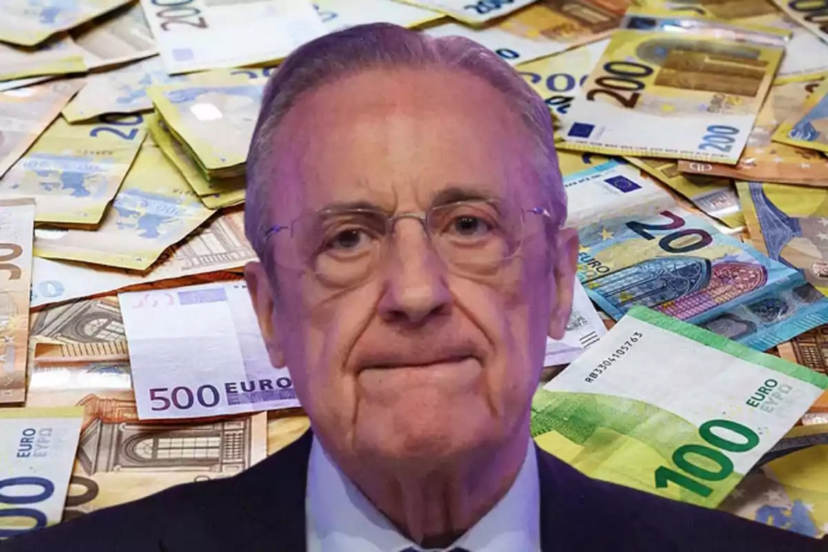 Florentino Pérez con fondo dinero