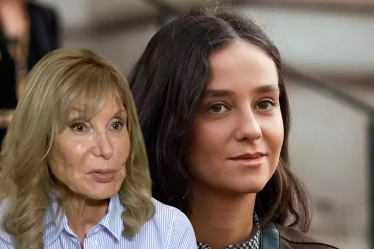 Dos mujeres de diferentes edades posan juntas, una con cabello rubio y la otra con cabello oscuro.