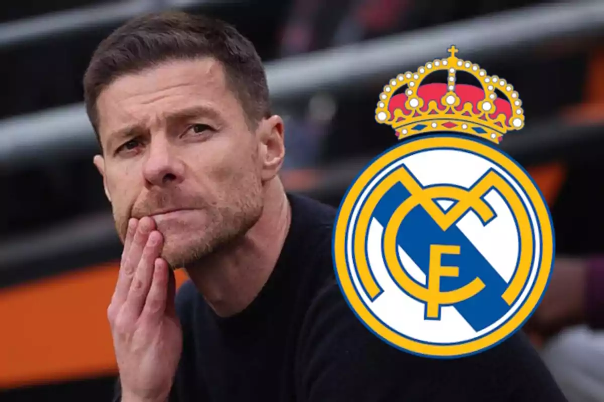 Xabi Alonso y escudo Real Madrid