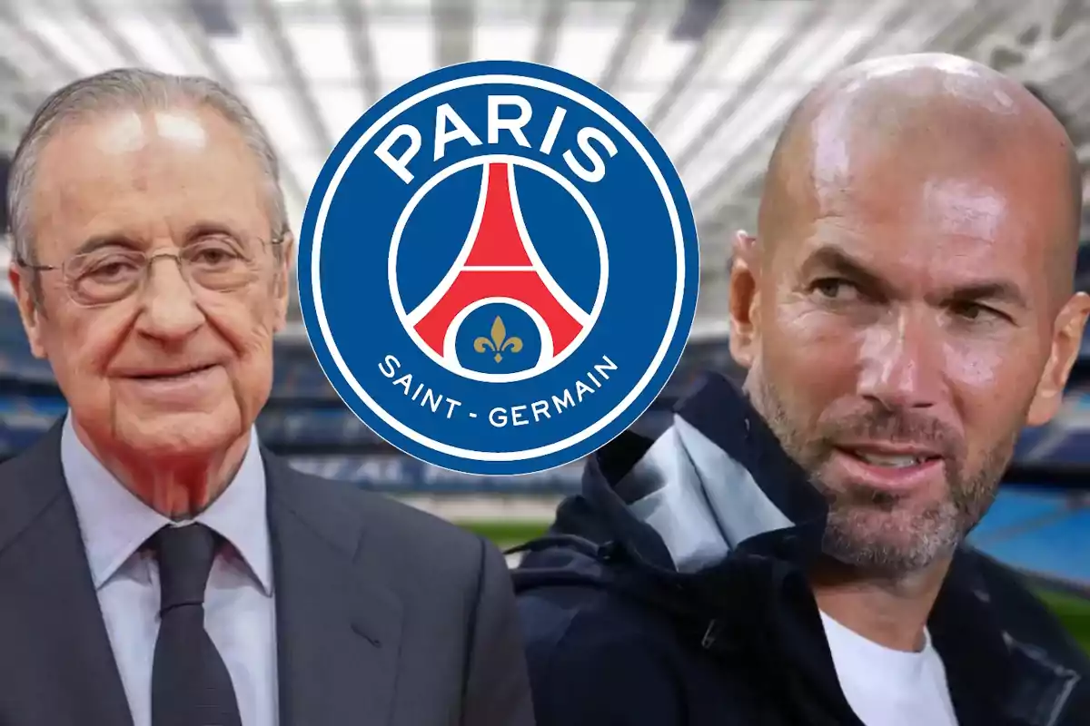 Florentino, Zidane y escudo PSG