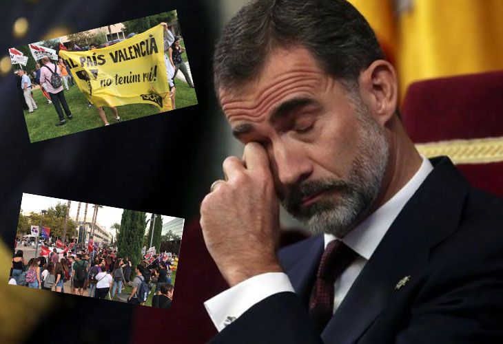 Los republicanos hacen pasar al Rey Felipe VI un mal rato en Valencia