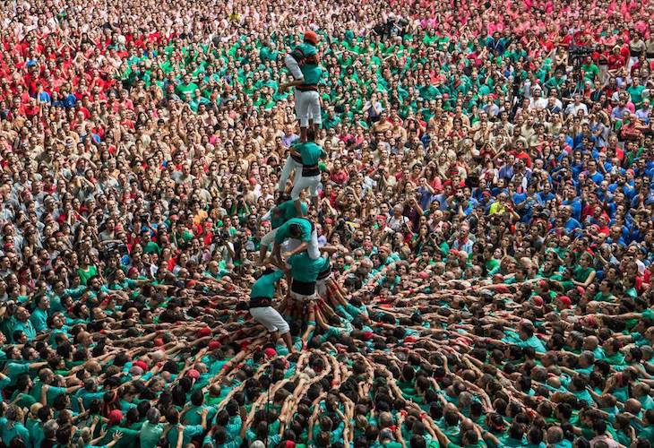 El concurso casteller de Tarragona se convierte en un aquelarre separatista