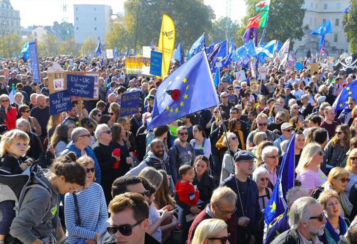 Medio millón de personas se manifiesta contra el Brexit en Londres