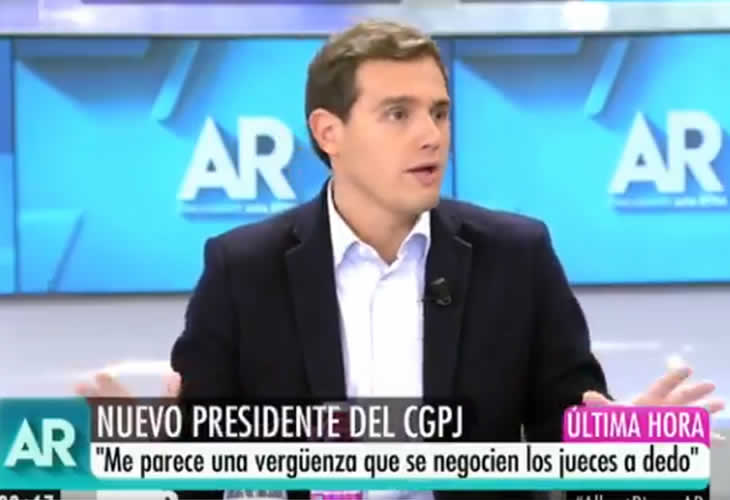 Albert Rivera está harto: "Es una vergüenza que los jueces los nombren el PP y el PSOE"