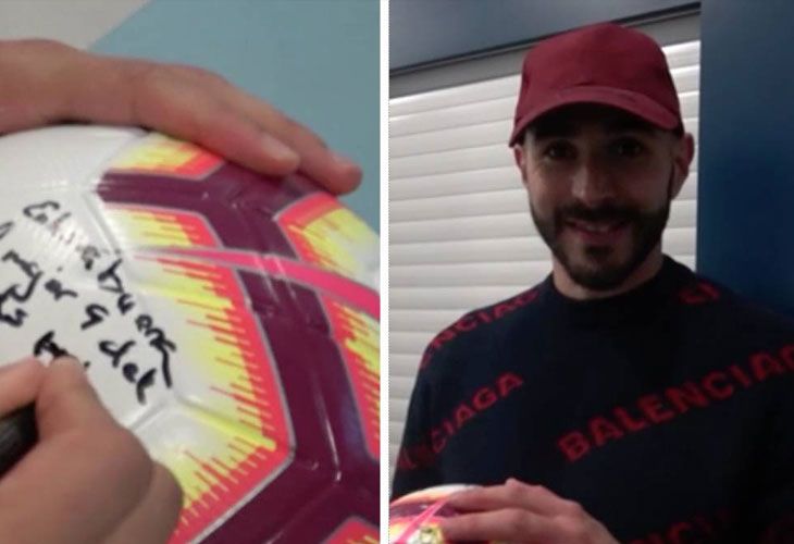 ¿A quien le regaló Karim Benzema el balón del triplete que le metió al Athletic Club?