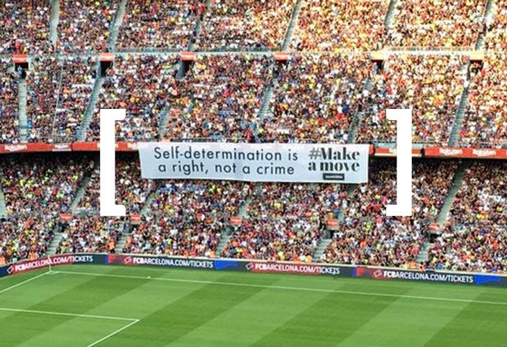 El separatismo vuelve a adueñarse del Camp Nou y el Barça no hace nada