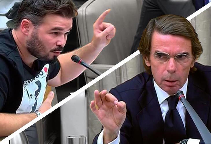 ¡¡¡Durísimo enfrentamiento entre el Presidente Aznar y Gabriel Rufián!!!