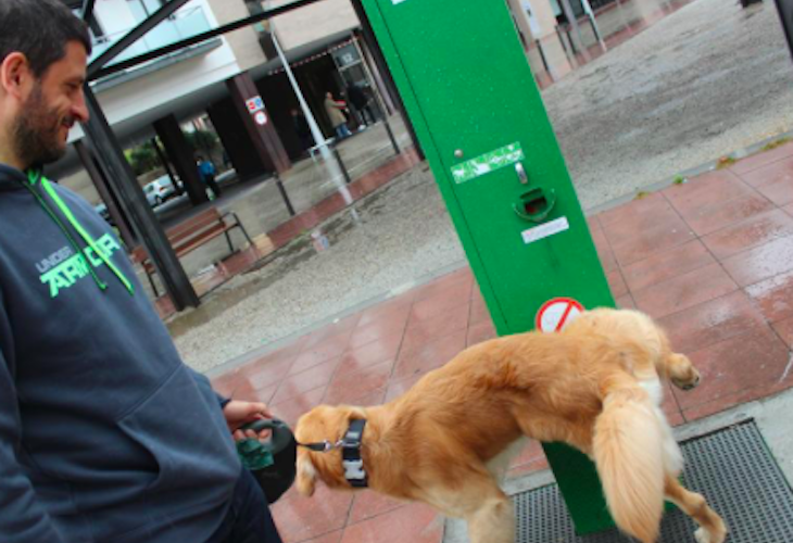 Ya funcionan los urinarios ecológicos para perros inteligentes