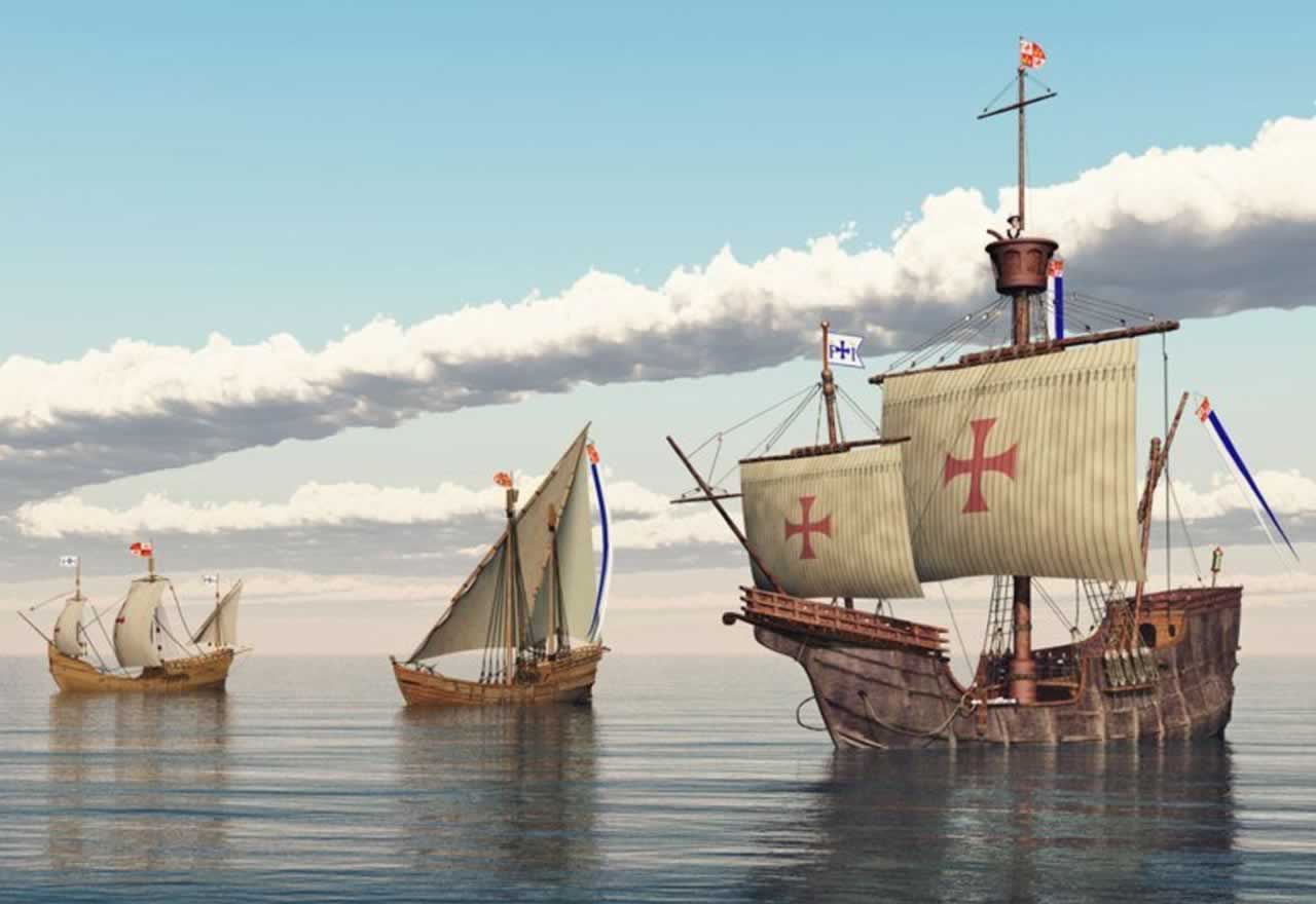 ¿Cómo se llaman los barcos con los que Colón descubrió América?